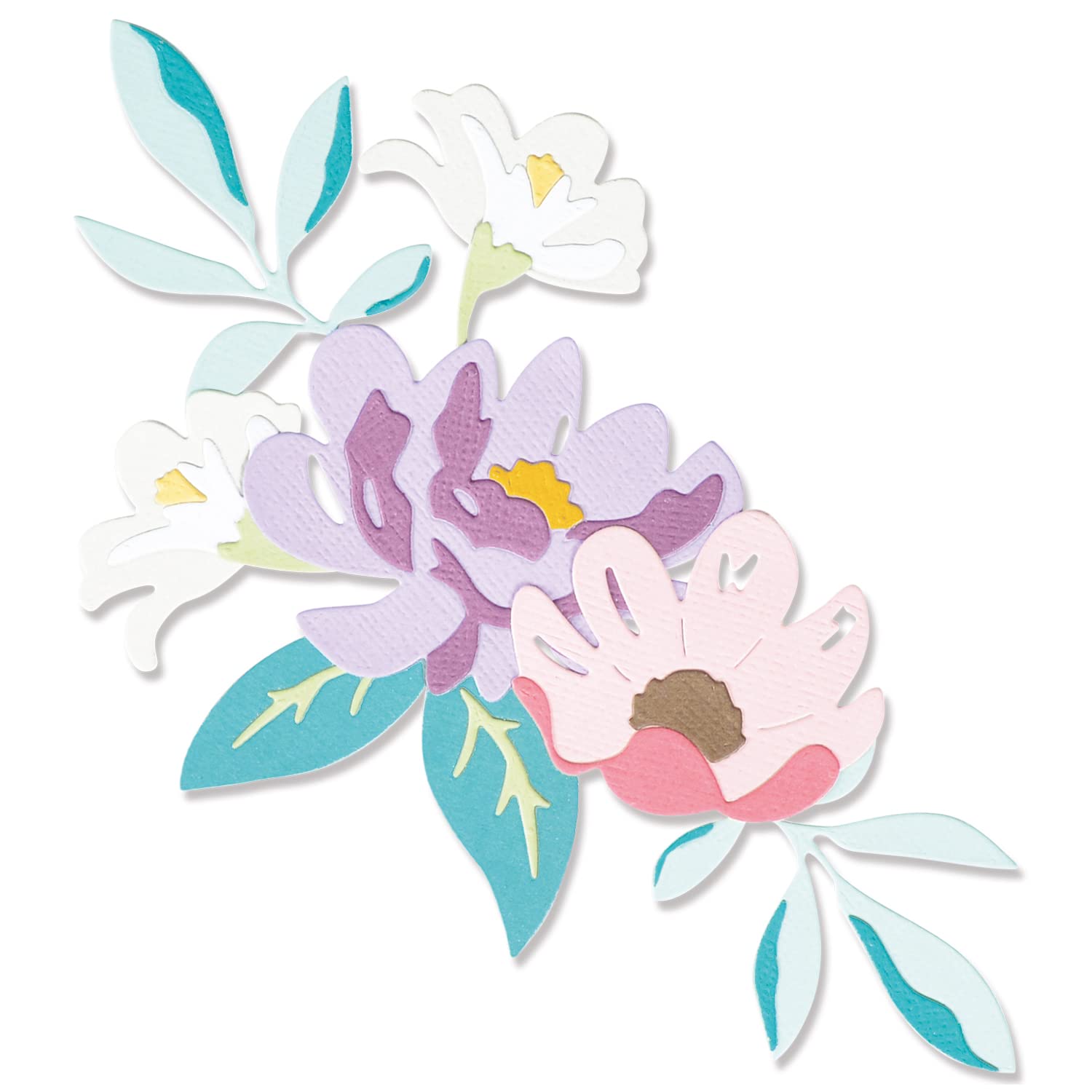 Sizzix Thinlits Die Set 14PK Layered Summer Flowers by Lisa Jones | 665891 |Chapter 2 2022, Multicolor, One Size