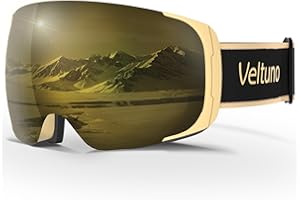 Veltuno Ski Goggles for Men Women Adult & Youth, OTG Snowboard Goggles Anti Fog, Snow Goggles UV Protection Wide Vision