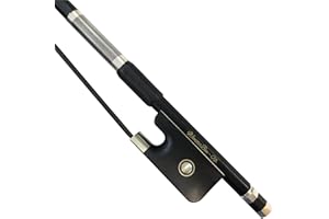 WinsterBow Carbon Fiber Cello Bow Unbleached Black Horse Hair Art No.VCB108 (4/4)