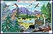 Tot Talk Mountain Animals Educational Placemat for Kids – Made in USA – Durable, Double-Sided, Learning Placemat with Mountain Wildlife & Nature Facts & Coloring– Waterproof, Wipeable, 17.5” x 11.5”