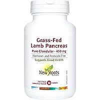 New Roots Herbal - Grass-Fed Lamb Pancreas - Pure Glandular 450mg 30 Tablets 30-Day Supply - Pancreatic Enzymes Supplements -