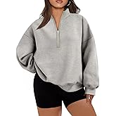 Eytino Plus Size Sweatshirt for Women Half Zip Quarter Zipper Pullover Hoodies Tops(1X-5X)