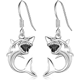 925 Sterling Silver Animal & Nature Earrings for Women, Hypoallergenic Dangle Drop Leverback Earrings with Crystals, Gift for Mom Wife Her for Mother’s Day, Birthday, Graduation, Christmas