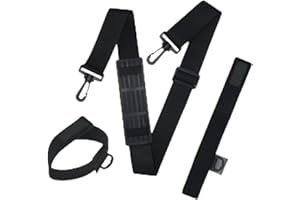 Sheriffdrink Black Fishing Rod Holder Belt Rod Carrier Strap Sling Shoulder Belt Fishing Rod Carry Strap Nylon Adjustable Length to 55 Inch Fishing Poles Holder Strap Rod Shoulder Belt Tackle Carrier