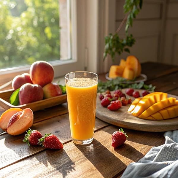 V8 PEACH MANGO 100% FRUIT AND VEGETABLE JUICE, 46 FL OZ BOTTLE