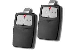 GARAGE STOP 2-Pack Universal Garage Remotes for LiftMaster, Chamberlain, Genie, Linear | Replaces Clicker KLIK1U, 375UT, 375LM | Operates 2 Doors or Gates, Dip Switch & Learn Button Ready