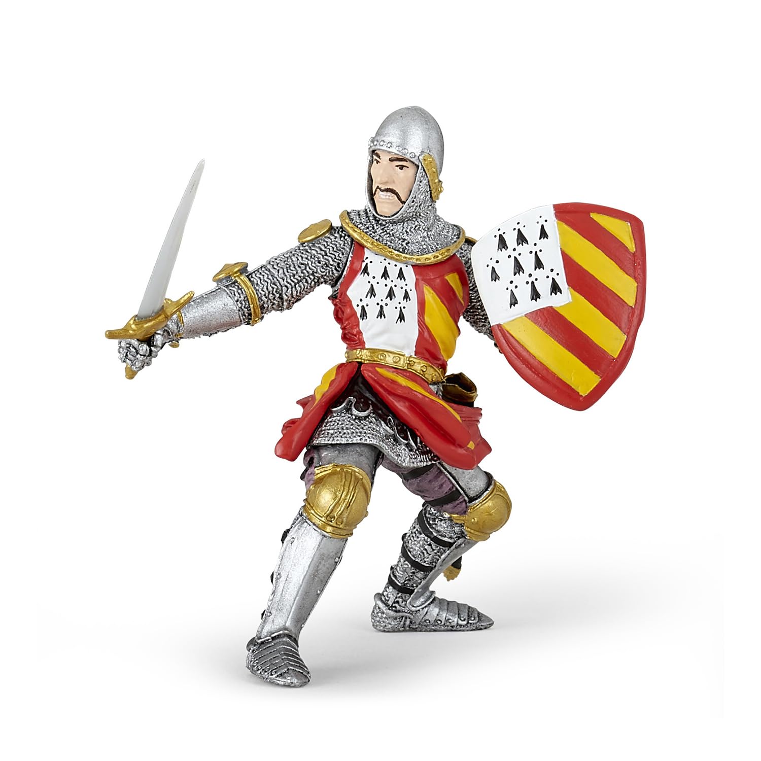 Papo 39800 Knight in tournament MEDIEVAL-FANTASY Figurine, Multicolour