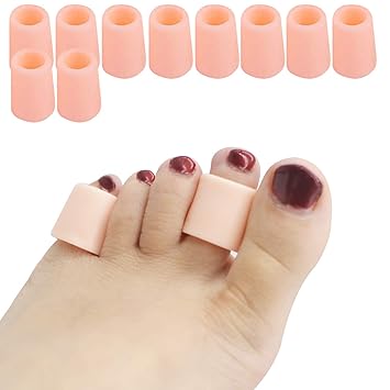 Buy 5 Pairs Gel Open Toe Sleeves Toe Protector Toe Tubes Pinky