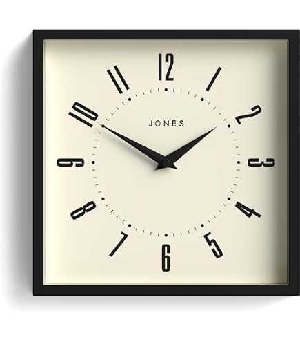 Amazon.com: NEWGATE® Number Five wall Clock | Square Station Clock