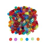 JUNWRROW 500 Pieces 3/4 inch Transparent 6 Color