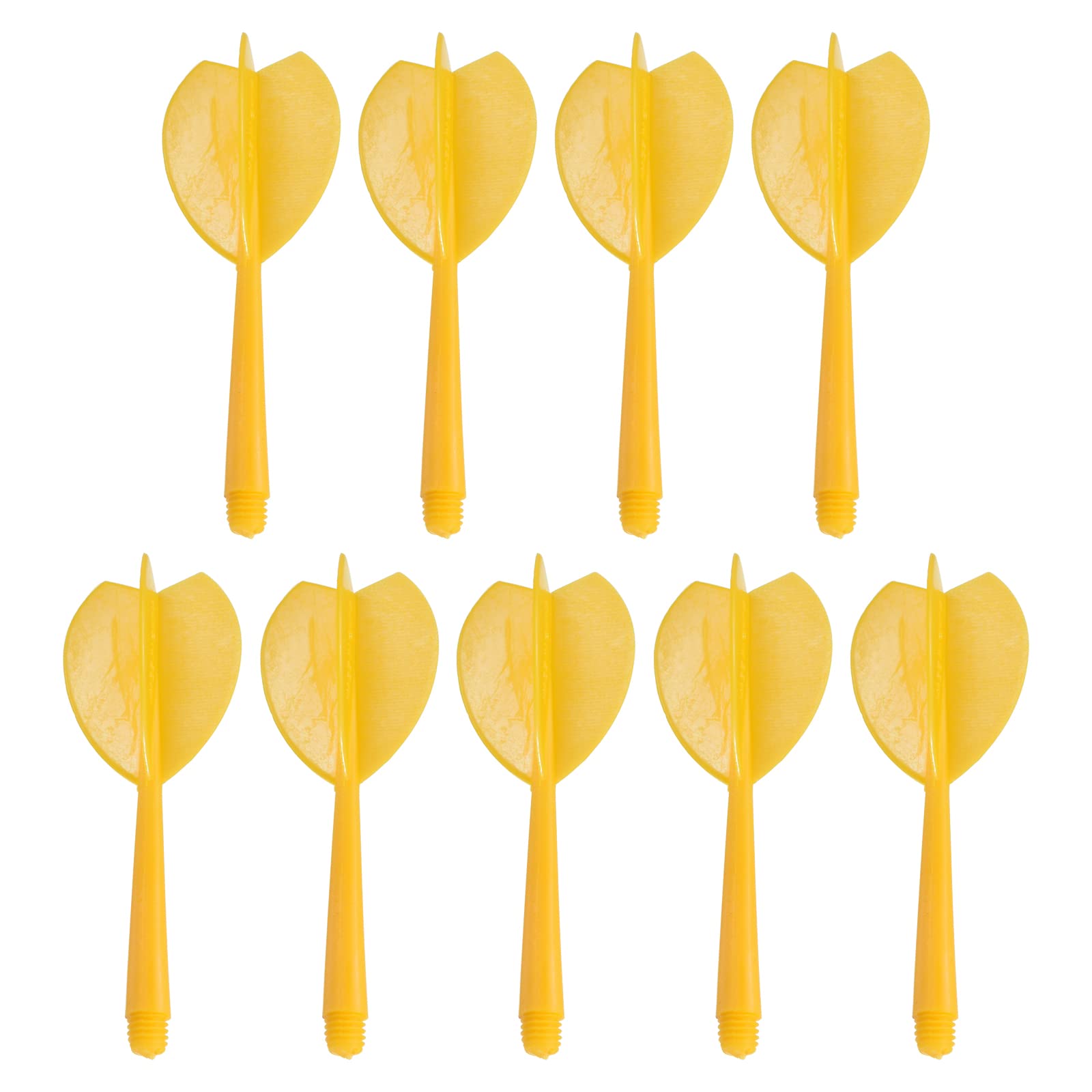 PATIKIL Integrated Dart Shaft & Flights, 9 Pack Lightweight Plastic Dart Flight Set, Yellow