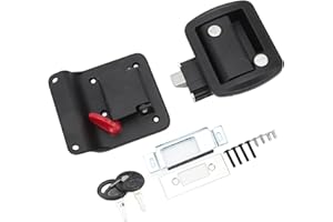 ZJchao Mechanical RV Door Lock, RV Door Latch Trailer Lock ABS Metal with Accessories for Trailer