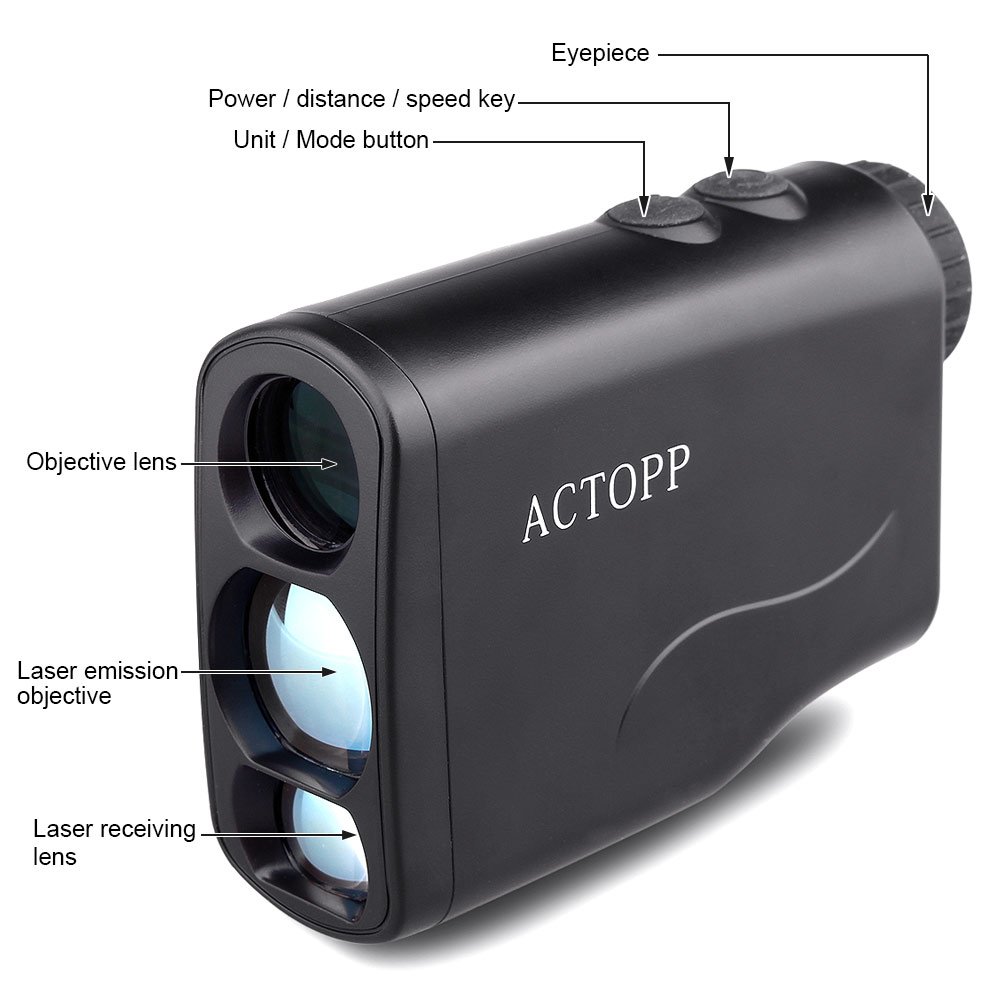 AcTopp Digital Golf Rangefinder Laser Hunting Range Finder Scope with Fog,Horizontal Distance,Height,Scan,Speed Measurement Function,Perfect for Golf ,Hunting and Racing
