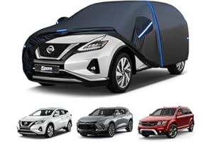 Kayme SUV Car Cover Custom Fit for Nissan Murano, Chevrolet Chevy Blazer, Dodge Journey,Windproof Upgraded & 100% Waterproof All-Weather Full Exterior Cover Rain Snow Protector with Door Zipper, Towel