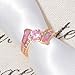 CiNily Rose Gold Plated Created Pink Fire Opal Pink Topaz Zircon Rings for Women Gemstone Ring Size 8