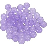 PATIKIL 45 Pcs 6mm Lavender Aventurine Beads, Round Natural Crystal Gemstone Beads Smooth Stone Beads Jade Loose Beads for Bracelet Necklace Jewelry Making DIY