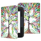 Fintie Nook GlowLight 3 Case - Slim Fit Premium Vegan Leather Folio Cover for Barnes & Noble Nook GlowLight 3 eReader 2017 Release (Model# BNRV520), Love Tree