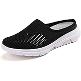 BIFINI Womens Backless Sneakers Mesh Slip-on Mule Shoes Breathable Slippers