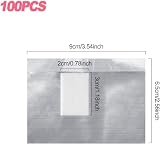 Qufiiry 100 Pcs Nail Foil Remover Wraps with Pre-attached Cotton Pads 9x6.5cm view 2