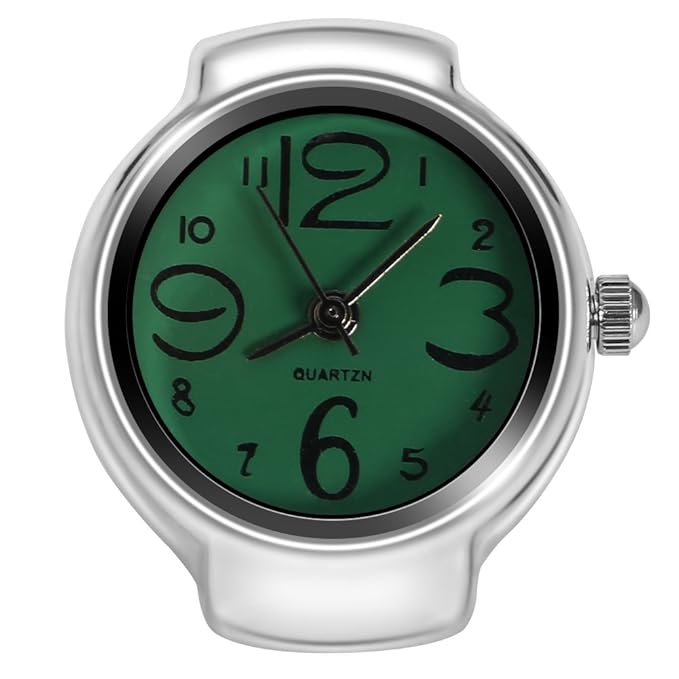 Dilwe Ringuhr, 8 Farben, Modisch, für Damen und Herren, Quarz, analog, rund, Fingerring