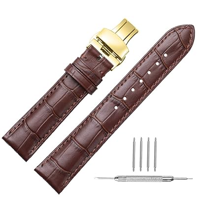 Leather Watch Band Replacement with Deployment Clasp Jamaica Ubuy