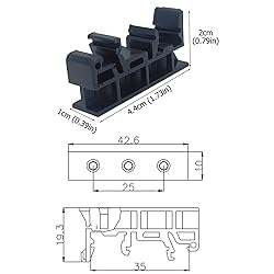 Jienk 20Sets C45 DIN Rail PCB Mounting Bracket