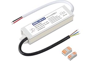Karyoosi Waterproof IP67 LED Driver Power Supply 12V 15W 1.25A, 110V AC to 12V DC Converter, Ideal for Indoor and Outdoor, Marine, and Industrial LED Lighting Applications