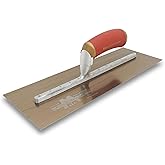 MARSHALLTOWN DuraFlex Finishing Trowel, 14 x 5 Inch, Assembled in USA | Flexible Golden Stainless Steel Blade, 14 x 5 Inch, 11 5/8 Inch Mount, DuraSoft Handle for Plaster EIFS Stucco, 4683DFDL