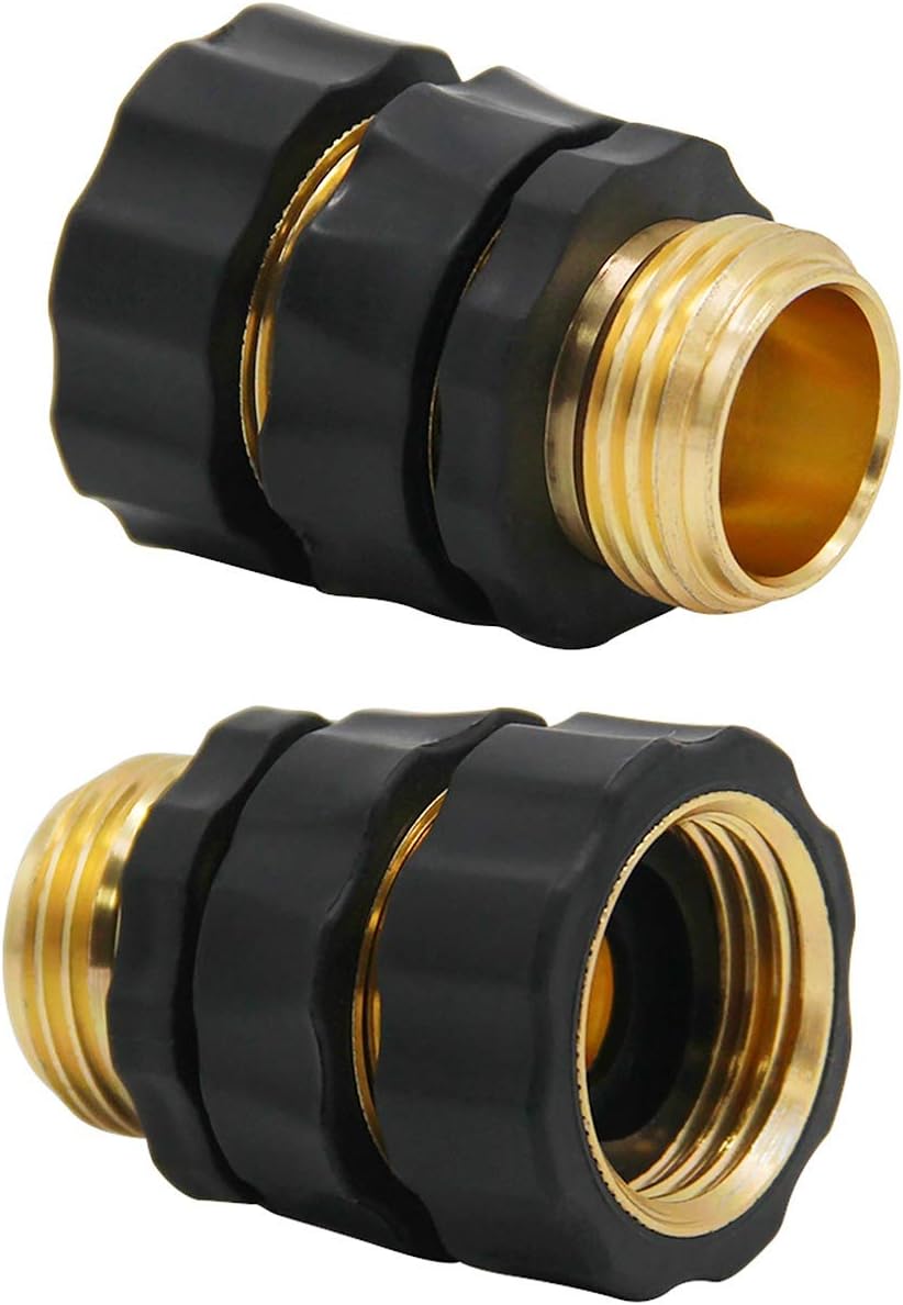 Lifynste 3/4 Inch Garden Hose Quick Connector Fittings, Brass Easy Connector Fitting, Male and Female Set, 4 Sets : Garden & Outdoor