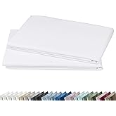 California Design Den Luxuriously Soft 600 Thread Count 100% Cotton King Size White Pillowcase Set of 2, Fits King Pillows