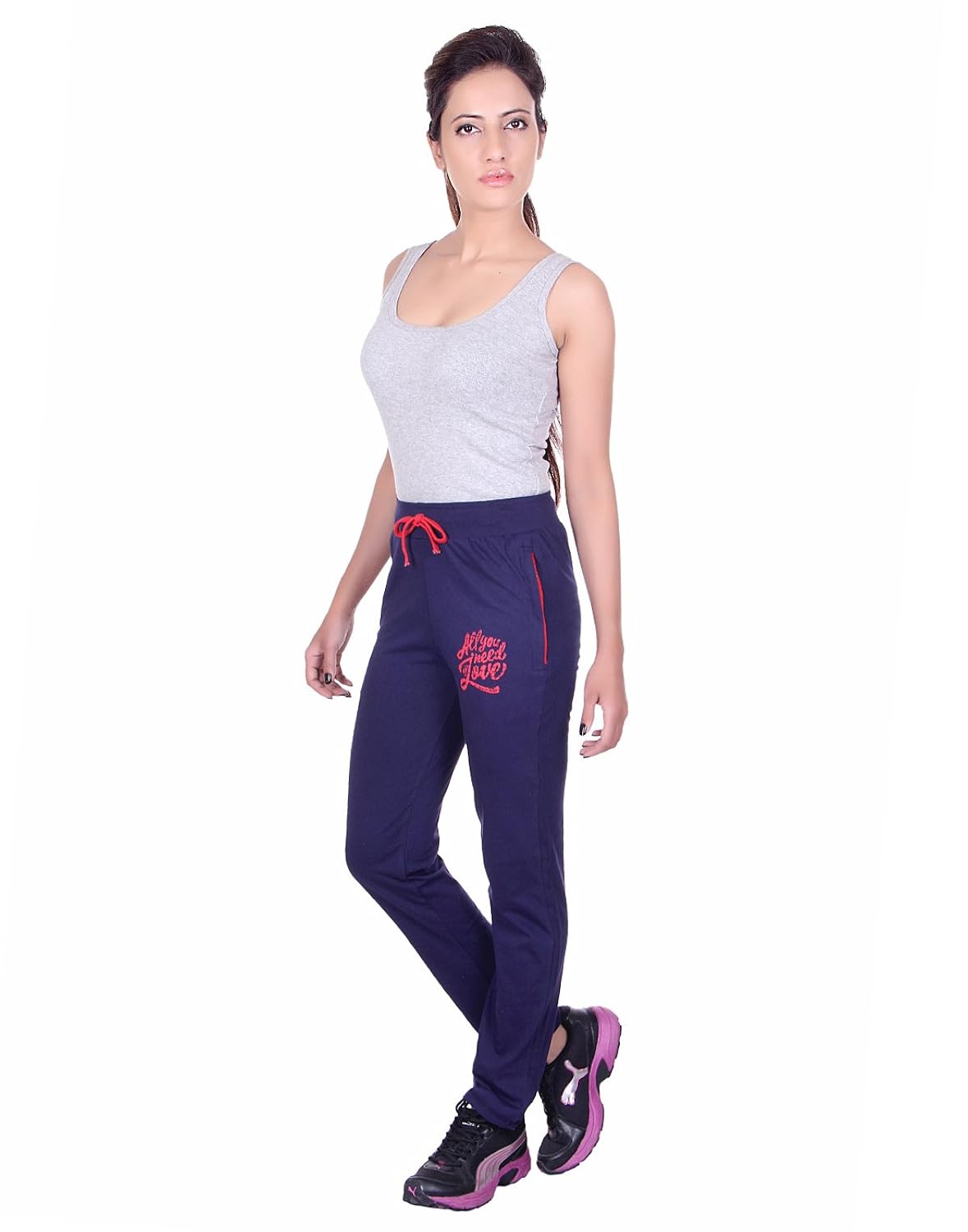 dfh women's cotton track pant