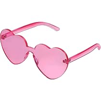 Amazon.com: Shimmer Anna Shine Heart Sunglasses (Pink) : Clothing ...