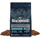 Blackwood Complete & Balanced Diet Dry Dog Food, Chicken Meal & Brown Rice with Ancient Grains, 4.5 Pound Bag, Slow Cooked with Vitamins & Minerals