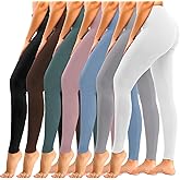 yeuG 7 Pack High Waisted Leggings for Women Tummy Control Soft Workout Yoga Pants Full Length & Capri