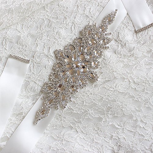 Freedi Bridal Sash Belts with Rhinestone for Wedding Bridesmaid Bride Dress Women Clothing Accessories (Purple)