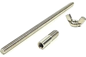 MKMDZ 8" Air Cleaner Stud+Wing Nut+1/4"-20 to 5/16" Adapter Kit For Holley Edelbrock Carburetor