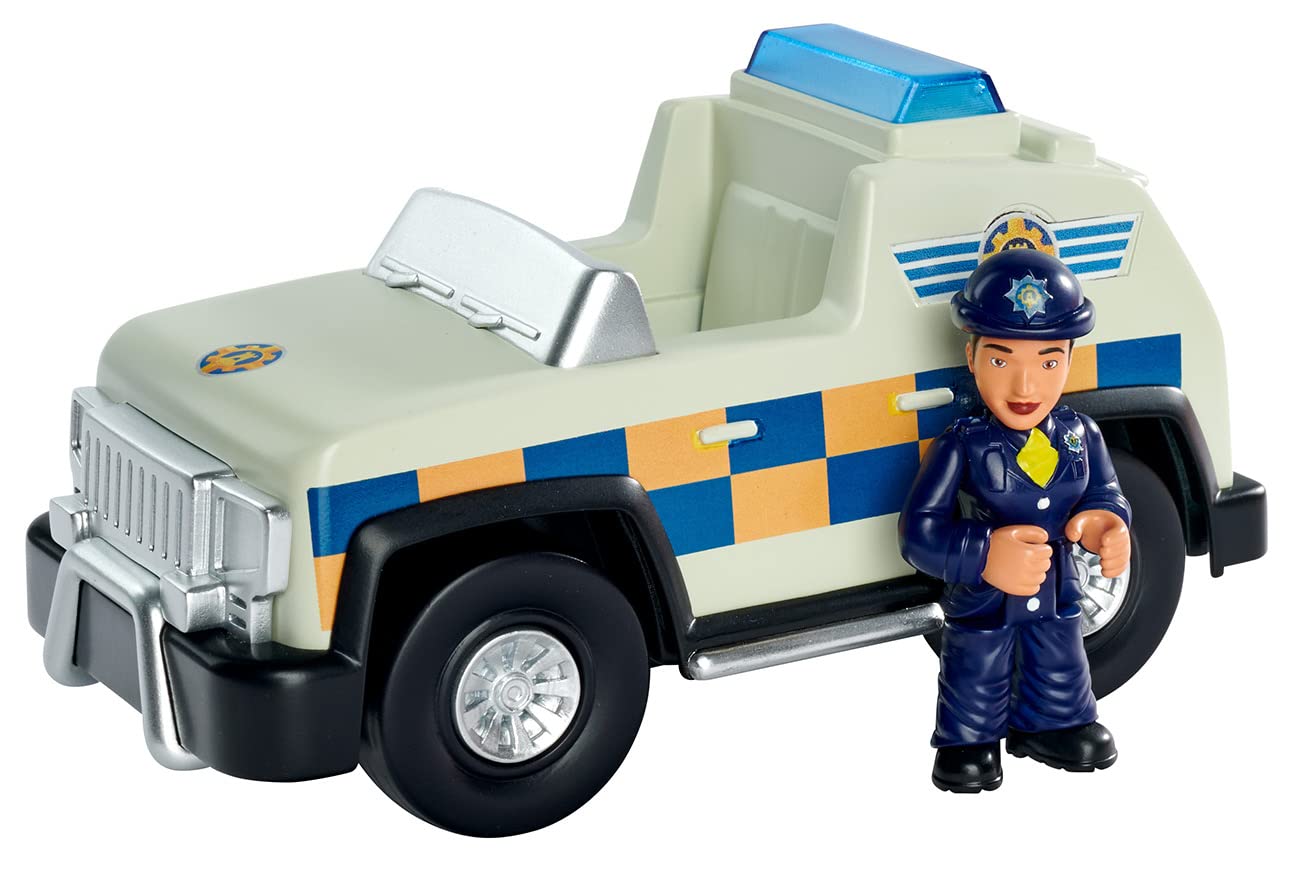 Simba - Fireman Sam - Police Mini 4x4 - Vehicle 17 cm - Pink Figure Included - 109252508038 Multi-Coloured