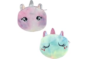 BRTOO Cute Coin Purse Plush Animal Coin Pouch Small Funny Kawaii Change Purses with Zipper Mini Cute Wallet Shark Bag for Women & Girl (Unicorn)