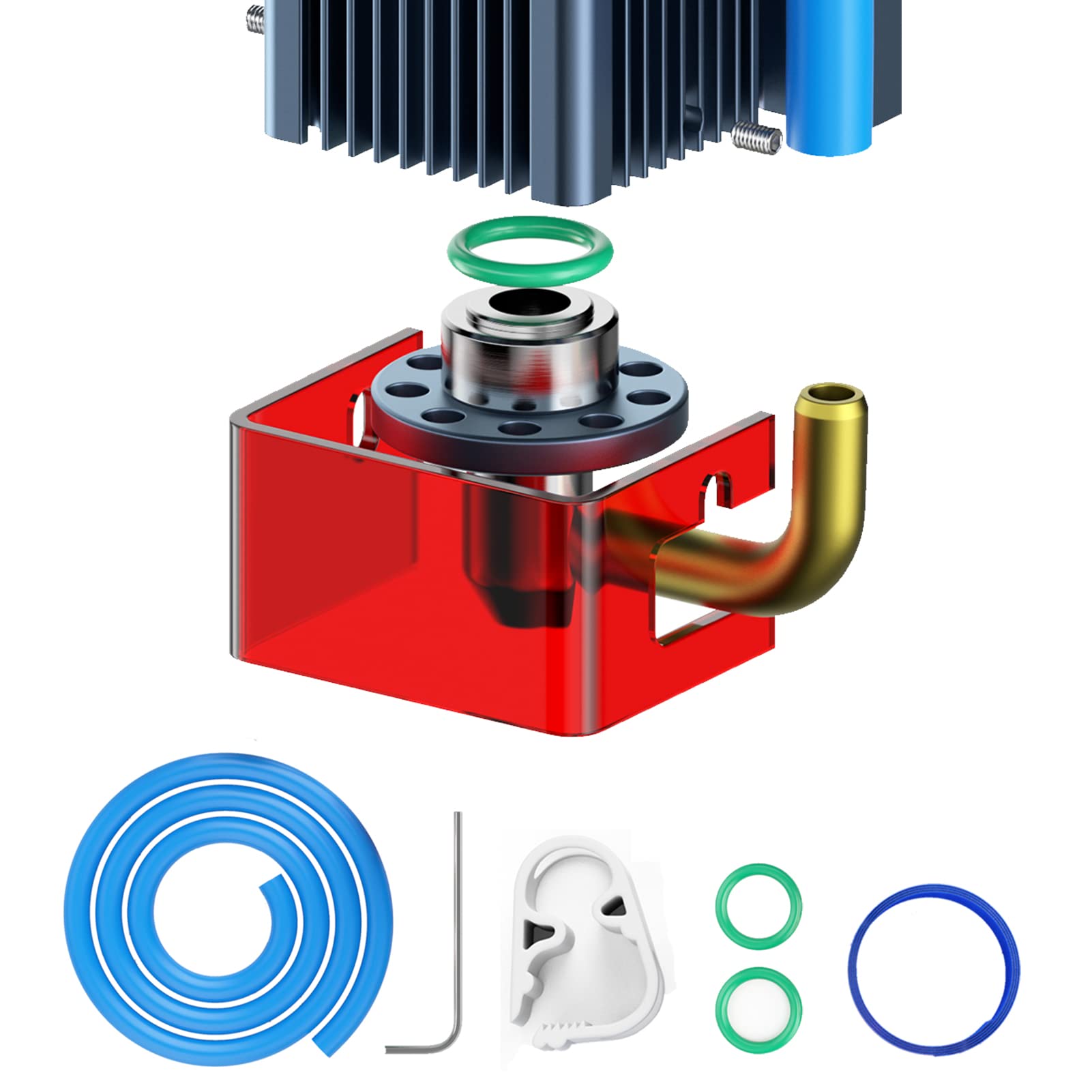 SCULPFUN S9 Air Assist Kit (Without Air Pump), High Speed Full Metal Air Assist Nozzle with 2M Air Pipe for Upgrading S9 Laser Engraver and Cutter, Laser Engraving Machine Accessory