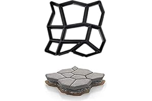 RRMMAN Concrete Molds Large Size Cement Molds and Forms, RReusable Patio Concrete Paving Garden Path Molds for DIY Paving Bri