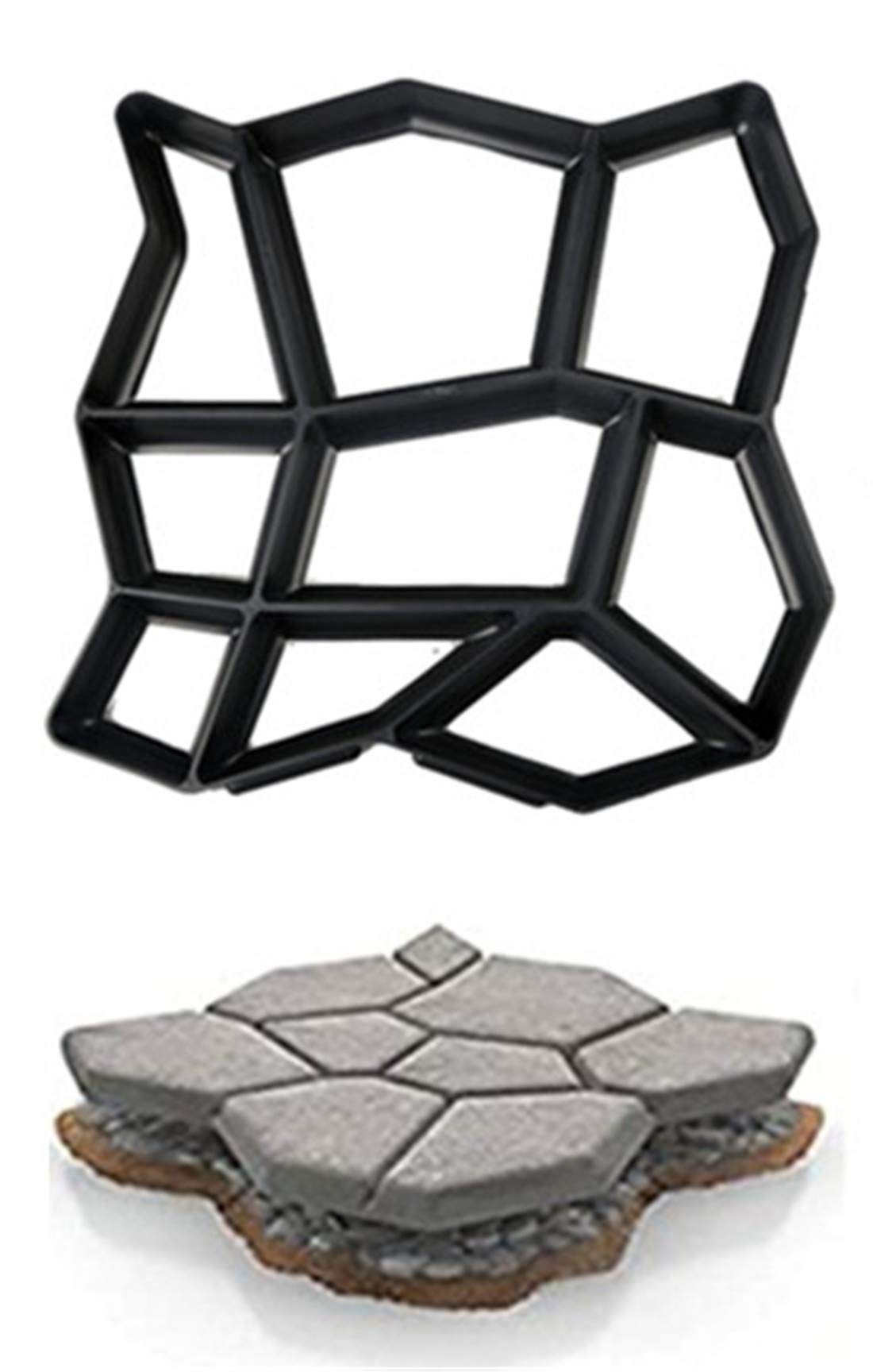 RRMMAN Concrete Molds Large Size Cement Molds and Forms, RReusable Patio Concrete Paving Garden Path Molds for DIY Paving Brick Rock Stepping Stone (B)
