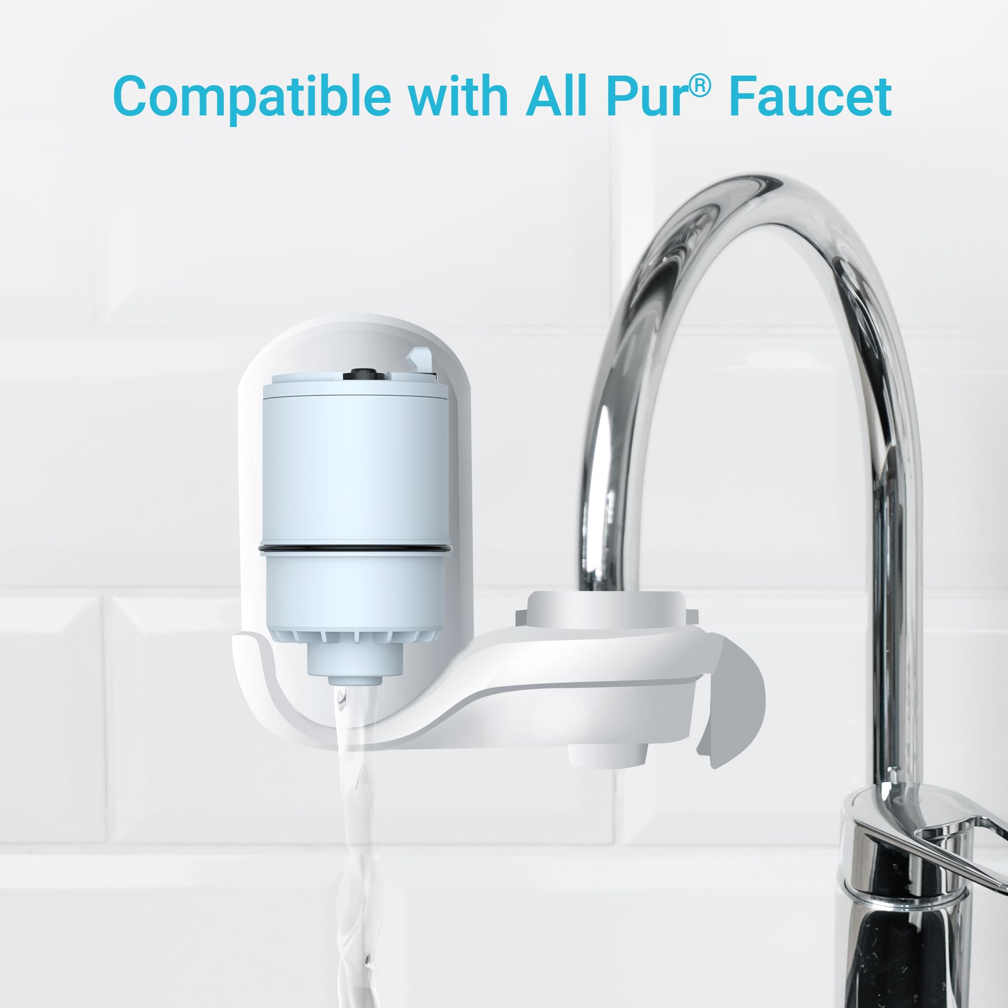 3 Pack 𝐀𝐥𝐤𝐚𝐥𝐢𝐧𝐞 Filter Replacement for All PUR®, PUR®Plus Faucet Filtration Systems, Pur® RF-9999® Faucet Water Filter, NSF Certified, AQUA CREST