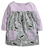 Fiream Girls Crewneck Long Sleeve Dress(S0099,3T)