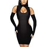 Amazon.com: Euphoria Maddy - Vestido ajustado con hombros descubiertos y  cuello halter, vestido corto para mujer, XS : Ropa, Zapatos y Joyería