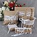OurWarm Rustic Burlap Lace Wedding Garter with Satin Bow