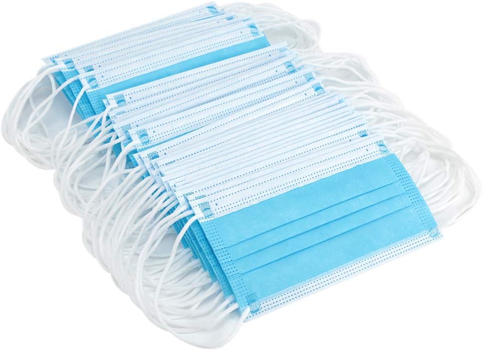 3-Layer Face M-Asks with Elastic Ear Loop Dustproof Anti-Bacteria Disposable Protection CE Certification 50pcs