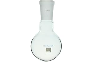 Norchemist Borosilicate Glass Round Bottom Flask (RBF, Boiling Flask), with 24/40 Standard Taper Outer Joint (Single Neck, 10