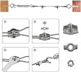 VonLux 35m Stainless Steel Wire Rope Plant Trellis Kit Turnbuckle Tensioner view 4