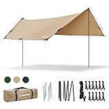 Bessport Camping Tarp, 16×9.8FT Tarp with 2