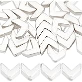Beebeecraft 1 Box 40Pcs Arrow Beads 925 Sterling Silver Plated Brass 5.5x6.5x3mm Small Geometric Spacer Beads Connectors for Jewelry Making Necklace Bracelet DIY Crafts
